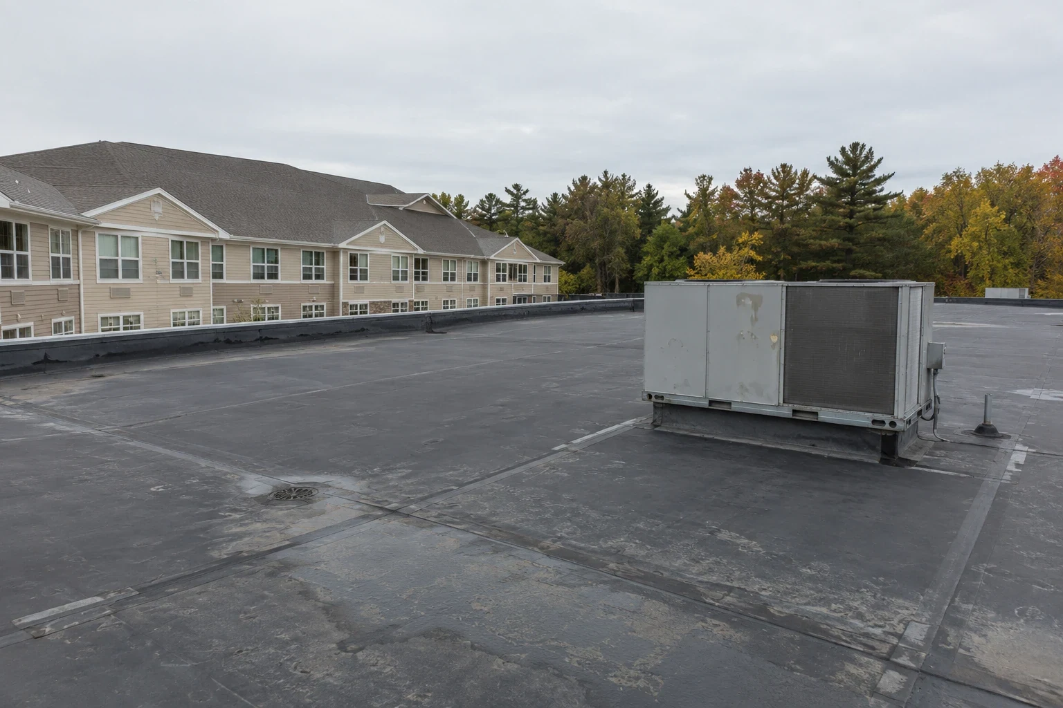 roof work above resident areas